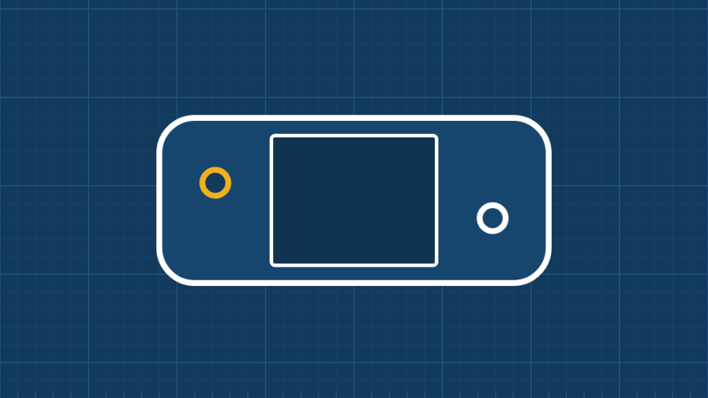 Illustration of a Steam Deck-style handheld