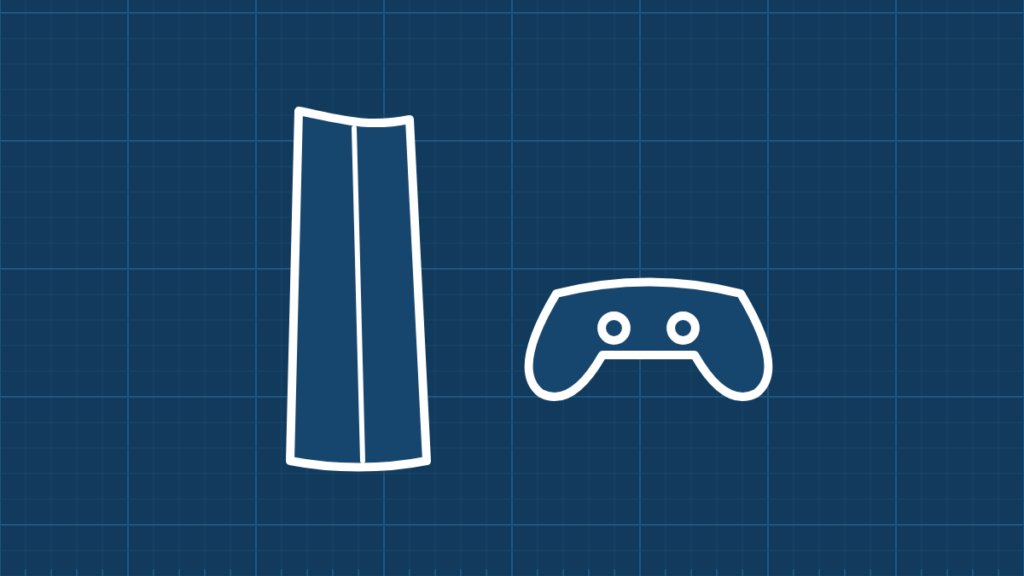 Illustration of a games console and controller