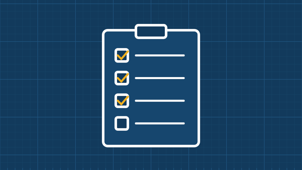 Illustration of a checklist with a shield