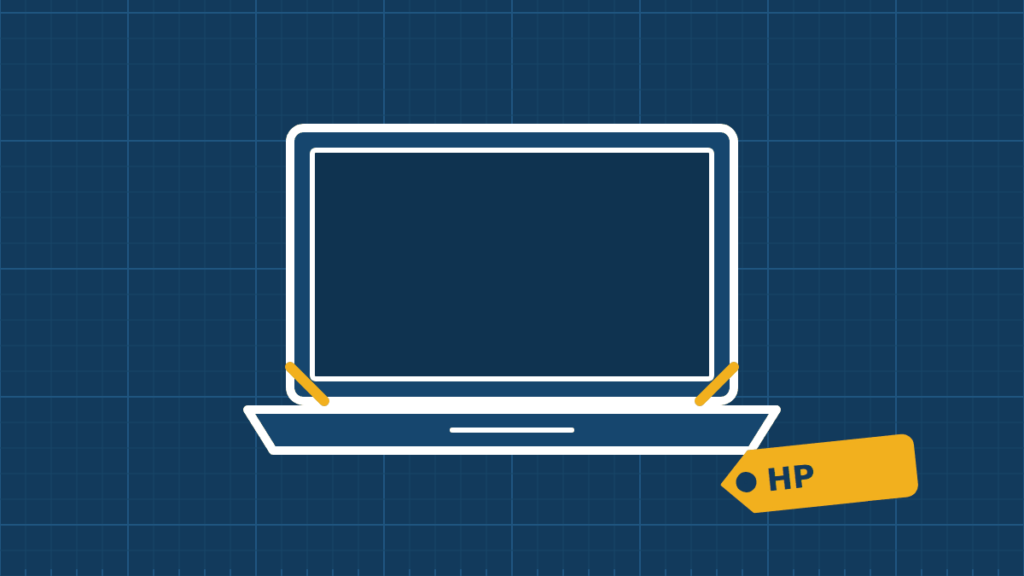 Illustration of a HP laptop repair