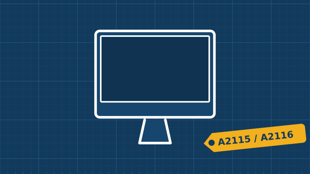 Illustration of a iMac 27″ and 21.5″ being repaired