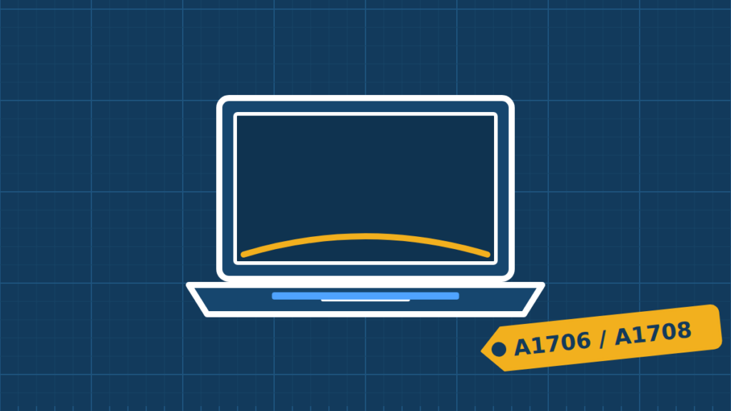 Illustration of a MacBook Pro 13″ being repaired
