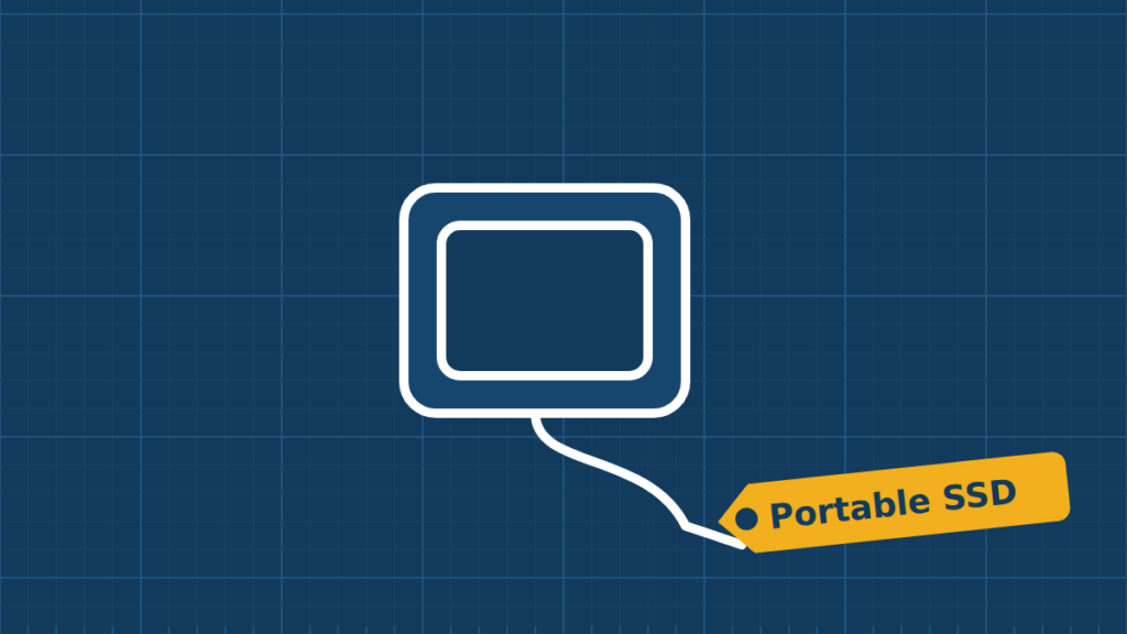 Illustration of Samsung T5, T7, T9 and SanDisk Extreme
