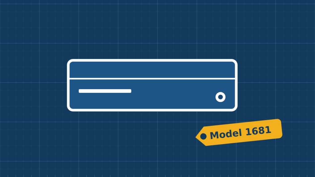 Illustration of a Xbox One S (Model 1681)