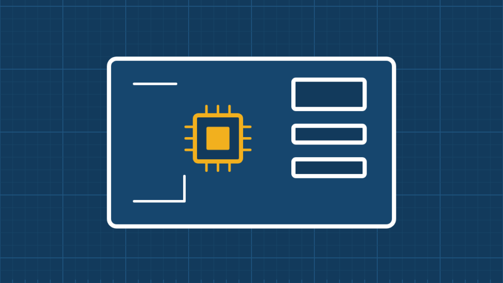 Illustration of a laptop motherboard with a highlighted chip