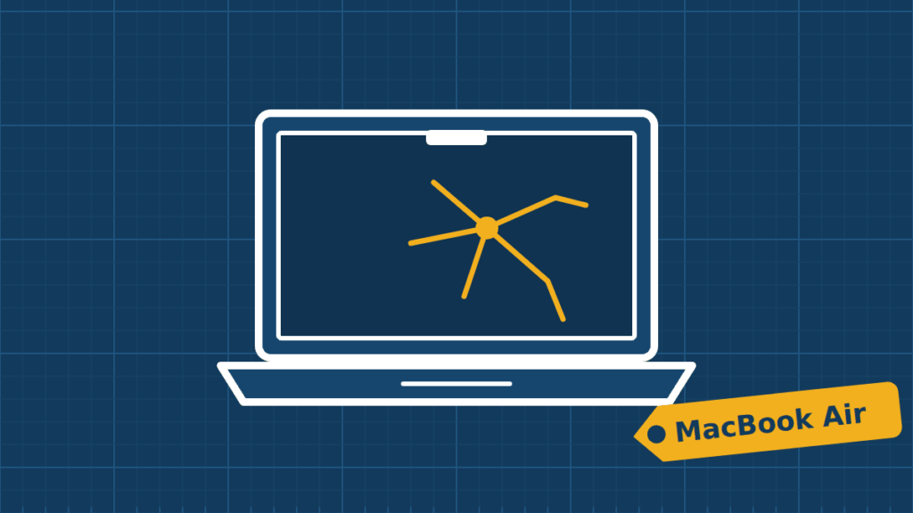 Illustration of a MacBook Air