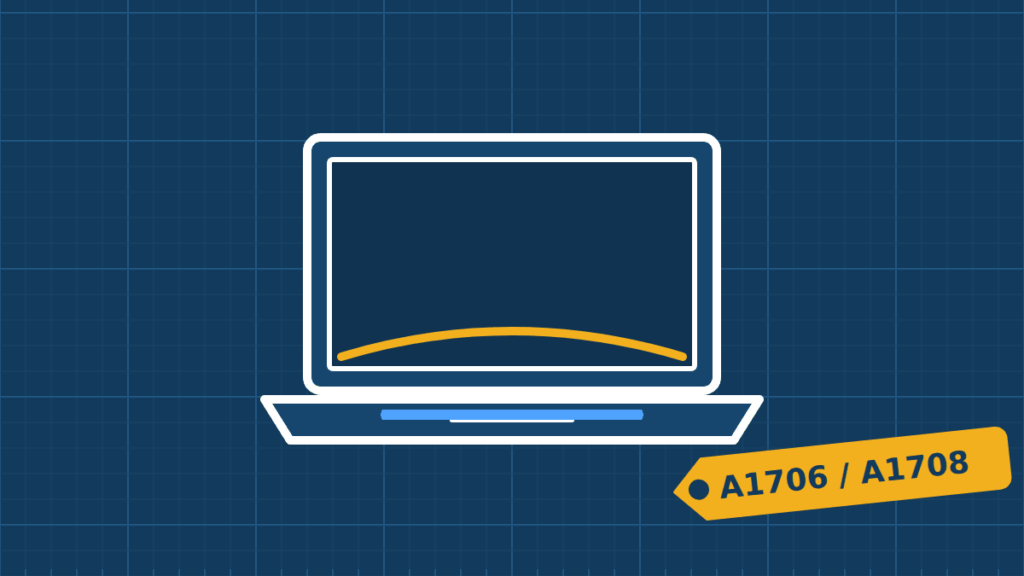 Illustration of a MacBook Pro 13″ being repaired