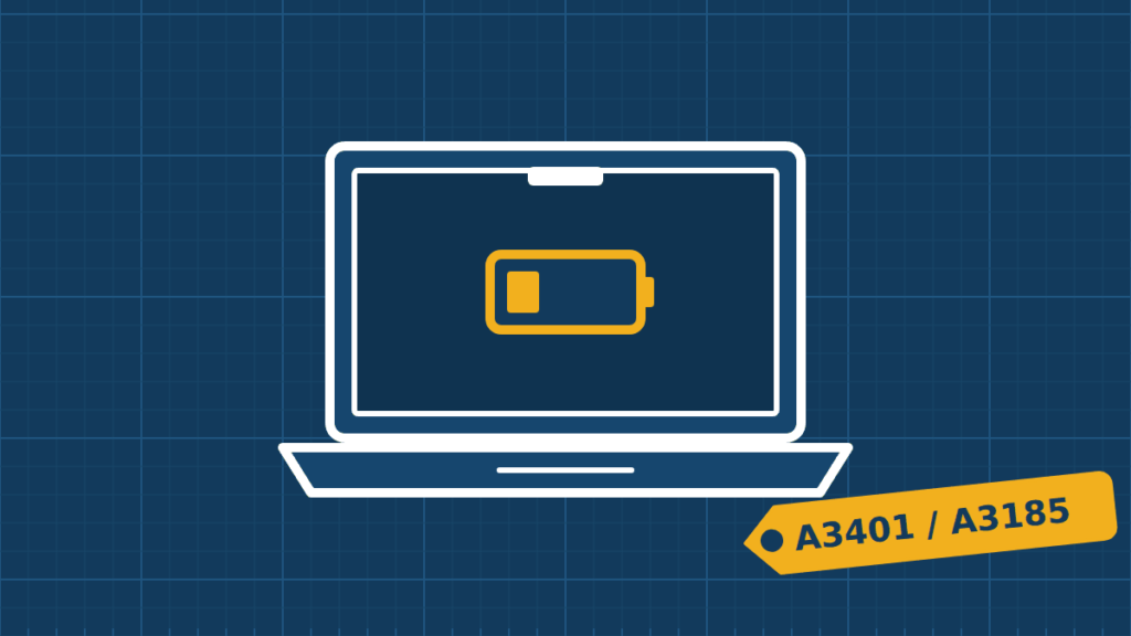 Illustration of a MacBook Pro 14″ M4 Pro / M4 Max being repaired