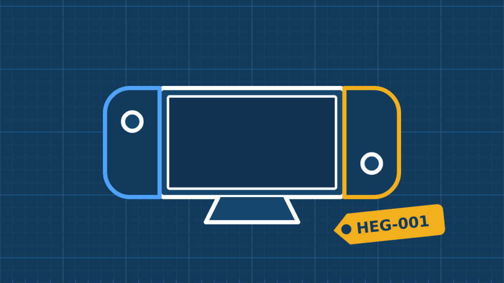 Illustration of a Nintendo Switch OLED (HEG-001)
