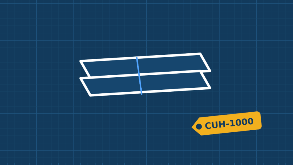 Illustration of a PS4 original (CUH-1000, 1100, 1200)
