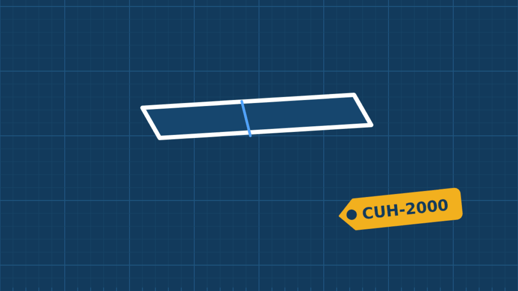 Illustration of a PS4 Slim (CUH-2000 series)