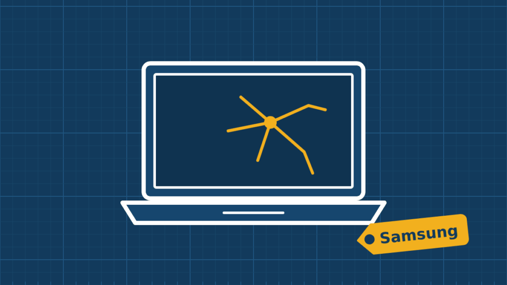 Illustration of a Samsung laptop repair