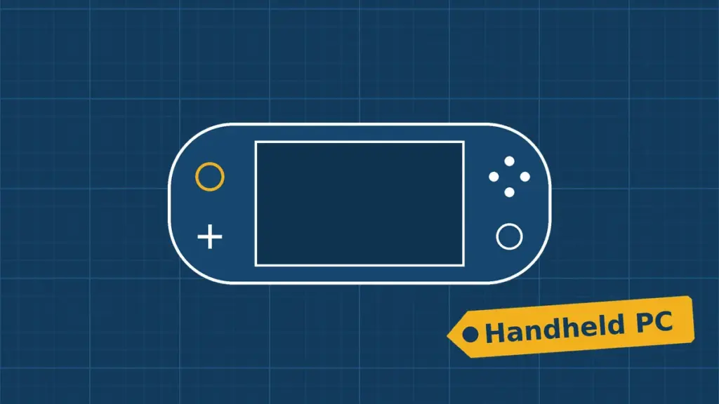 Illustration of a handheld gaming PC