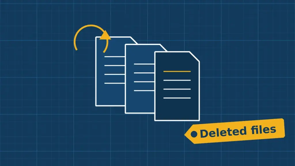 Illustration of deleted files being recovered
