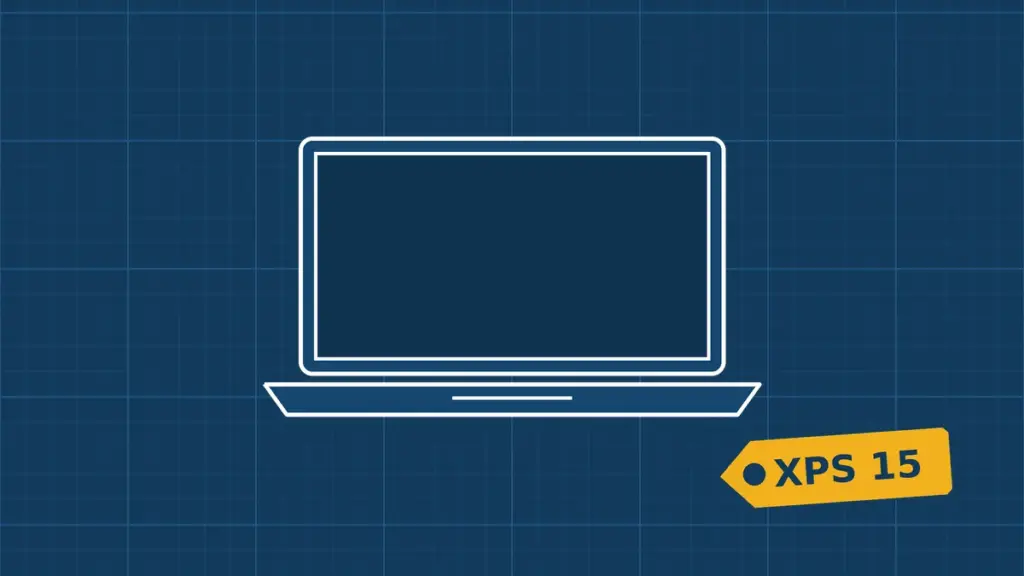 Illustration of a Dell XPS 15 9520 / 9530 being repaired