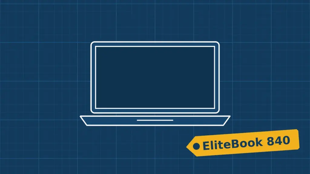 Illustration of a HP EliteBook 840 being repaired