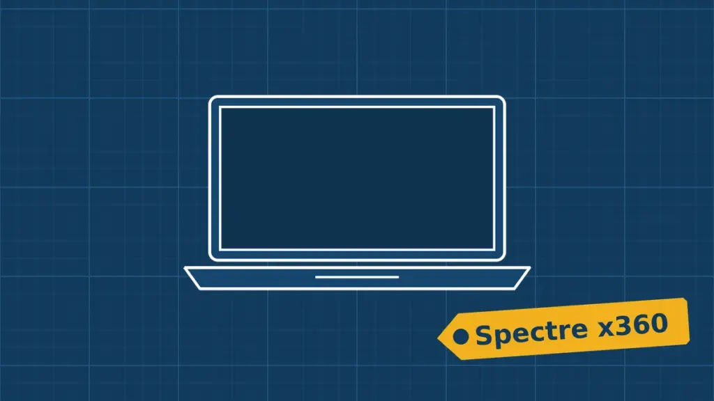 Illustration of a HP Spectre x360 14 being repaired
