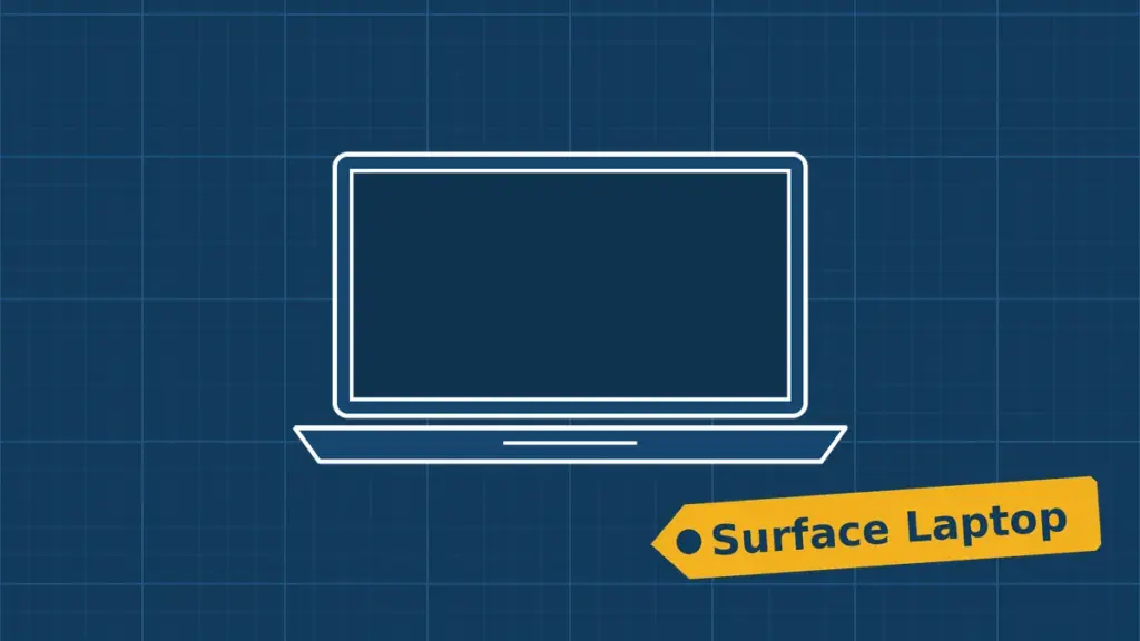 Illustration of a Microsoft Surface Laptop