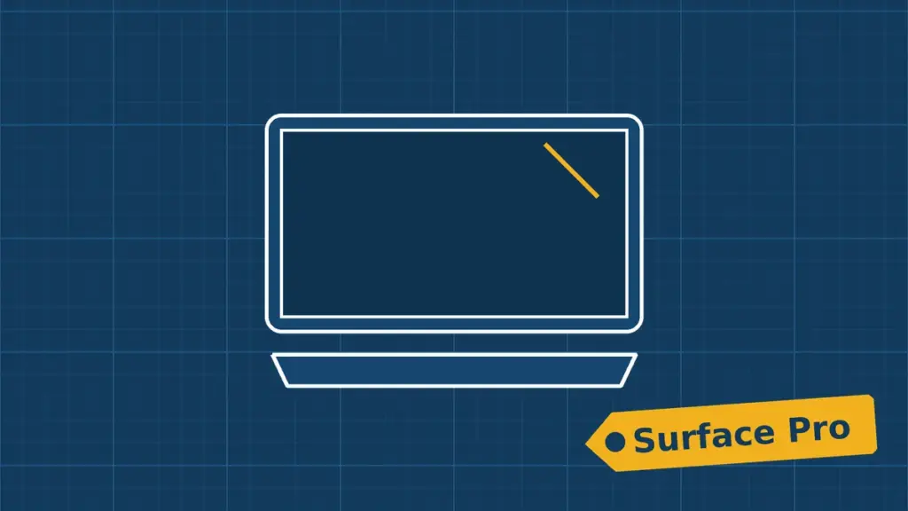 Illustration of a Microsoft Surface Pro