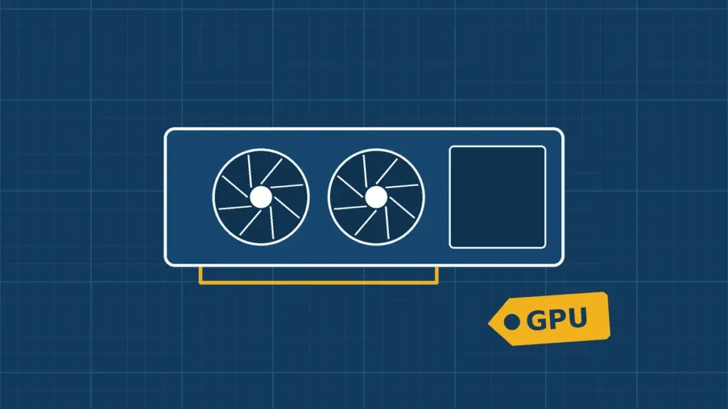 Illustration of a graphics card